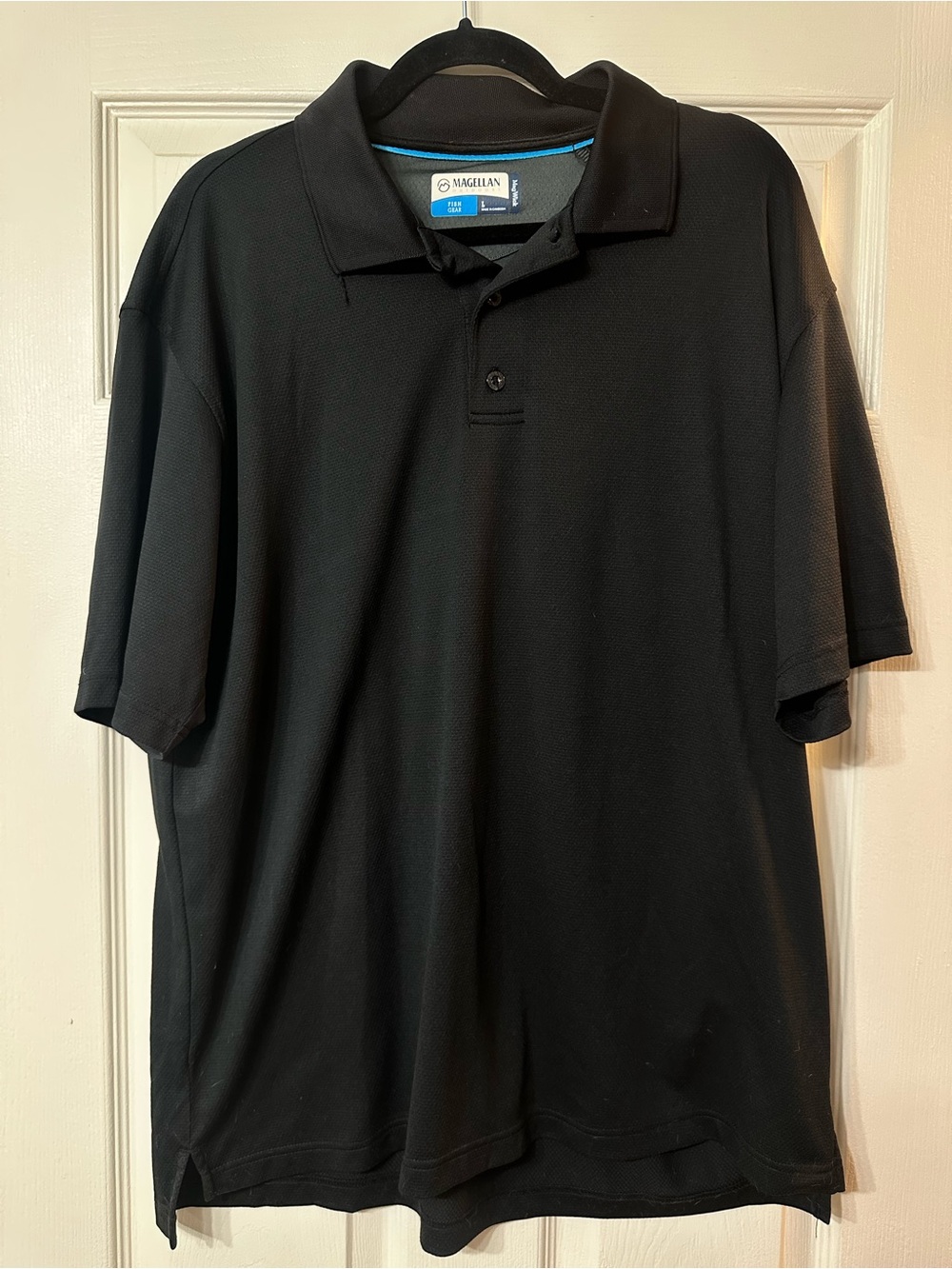 Magellan Outdoors Black Men's Short-Sleeve Polo